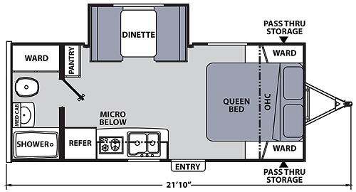 Floor plan of the Apex Nano 191RBS