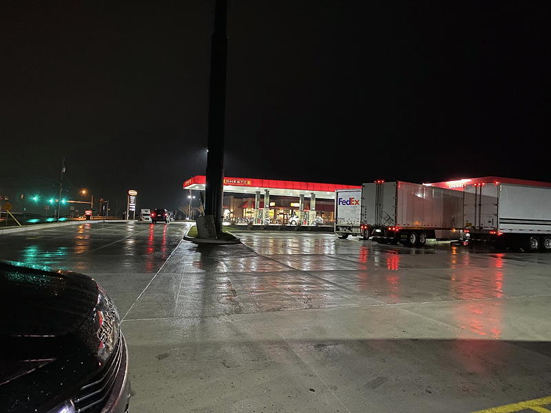 We stopped at a Sheetz truck stop in Southampton Township, Pennsylvania, for a bathroom break because the Pennsylvania rest stops on I-81 and elsewhere were closed due to COVID-19.