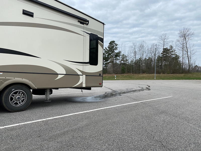 We dumped much of our fresh water at a rest area near Seagrove, North Carolina.