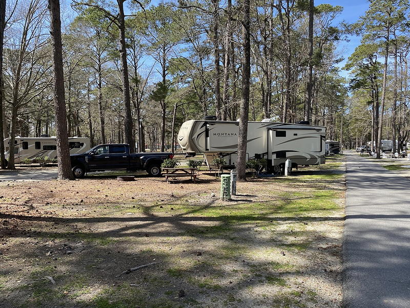 We had a beautiful spot in the Myrtle Beach KOA.