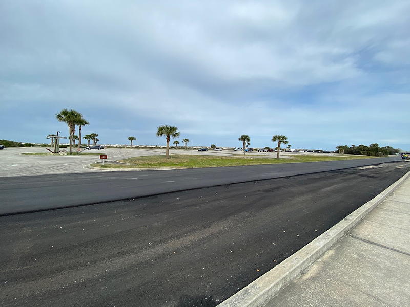 The parking lots at Anastasia State Park were mostly empty on March 10th.