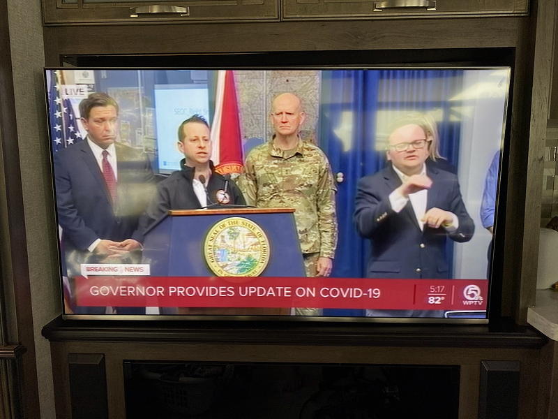 As we watched this press conference with the Governor of Florida, Ron DeSantis, it dawned on us that it was time to go home.