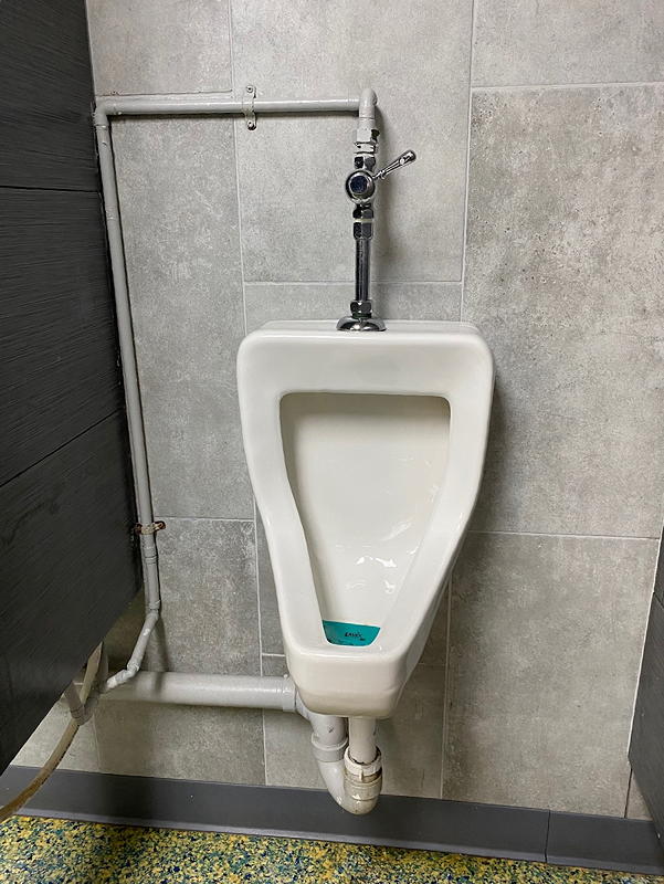 The urinals at the Jonestown / Hershey NE KOA campground are not automatic flush units. You have to touch the handle to flush them.